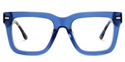 Redina Blau Quadratisch Brille1