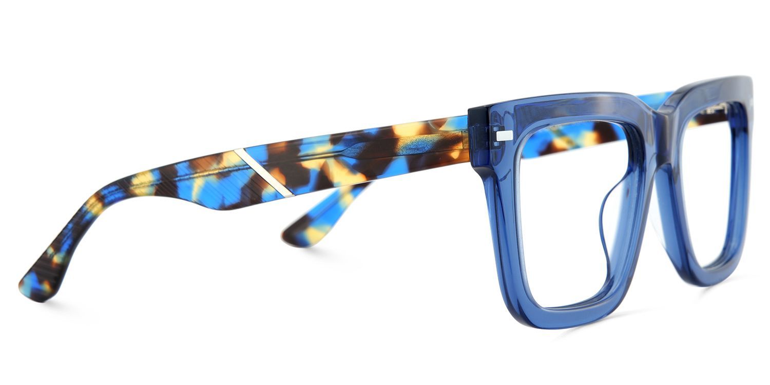 Dicke blaue Brille für Herren4