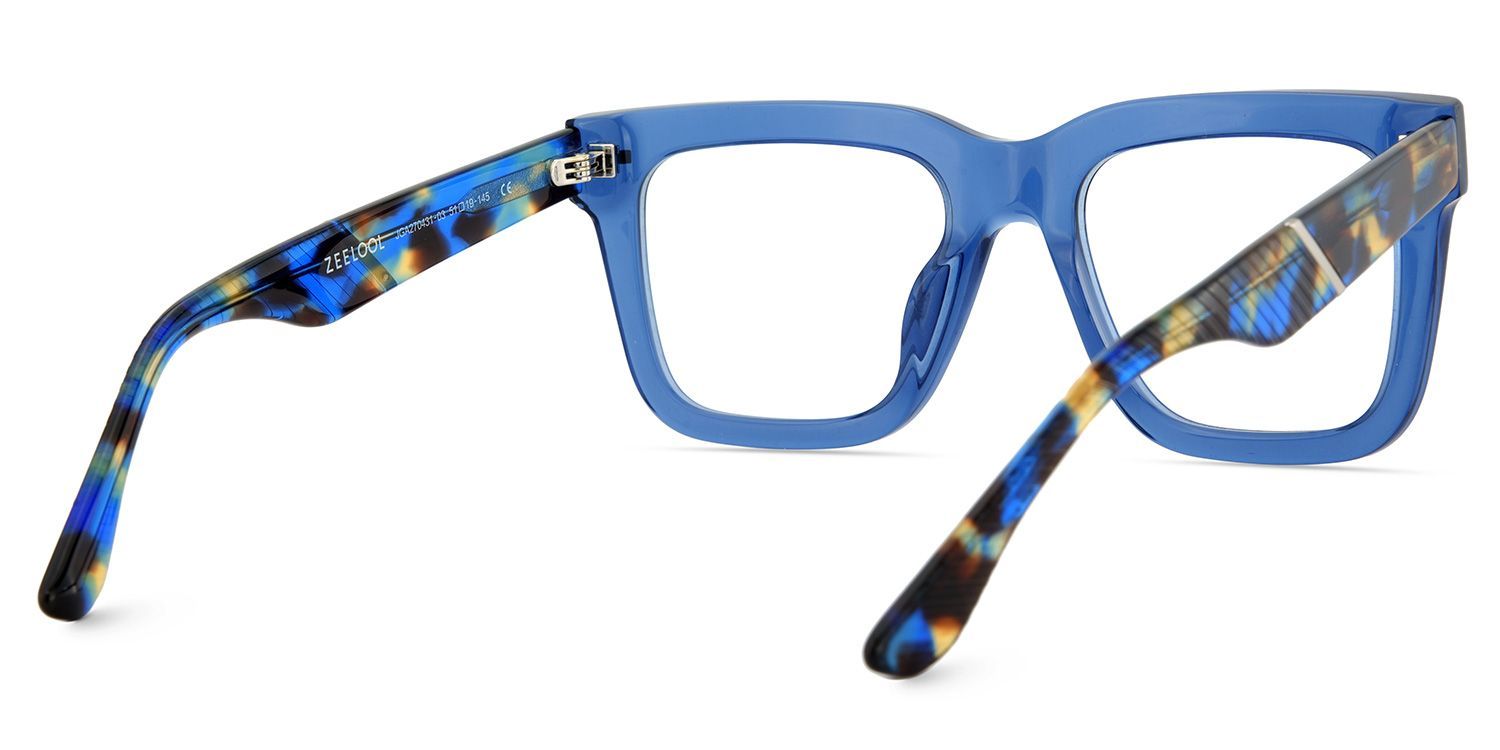 Dicke blaue Brille für Herren5