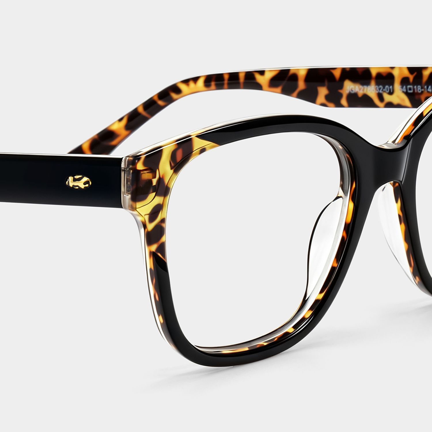 Ivy Eckige Brille in Schwarz | ZEELOOL7