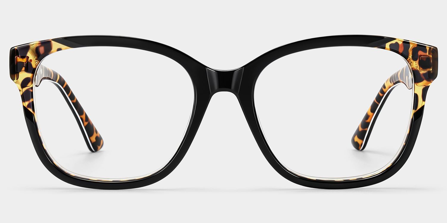 Ivy Eckige Brille in Schwarz | ZEELOOL3
