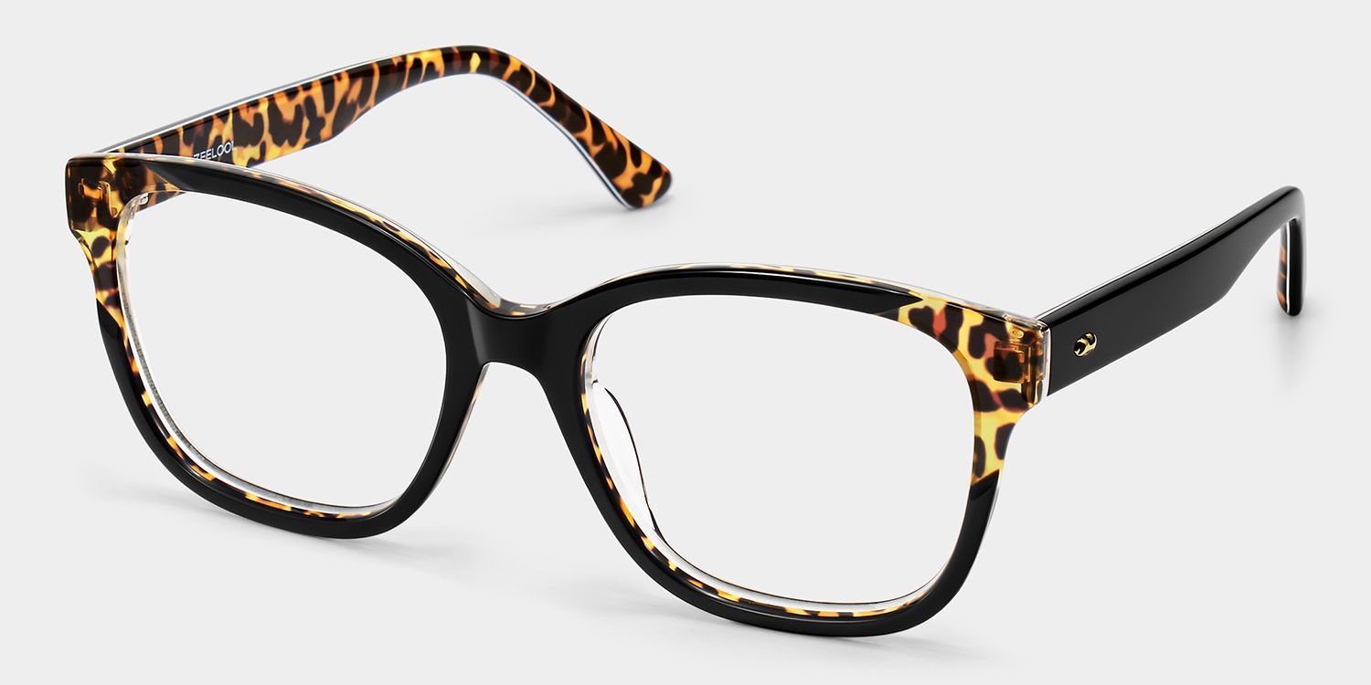 Ivy Eckige Brille in Schwarz | ZEELOOL5