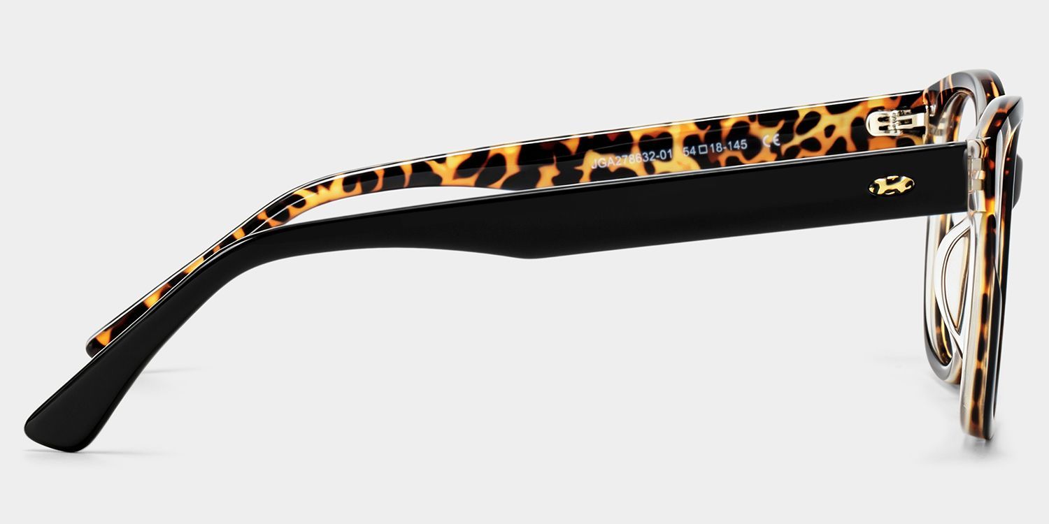 Ivy Eckige Brille in Schwarz | ZEELOOL6