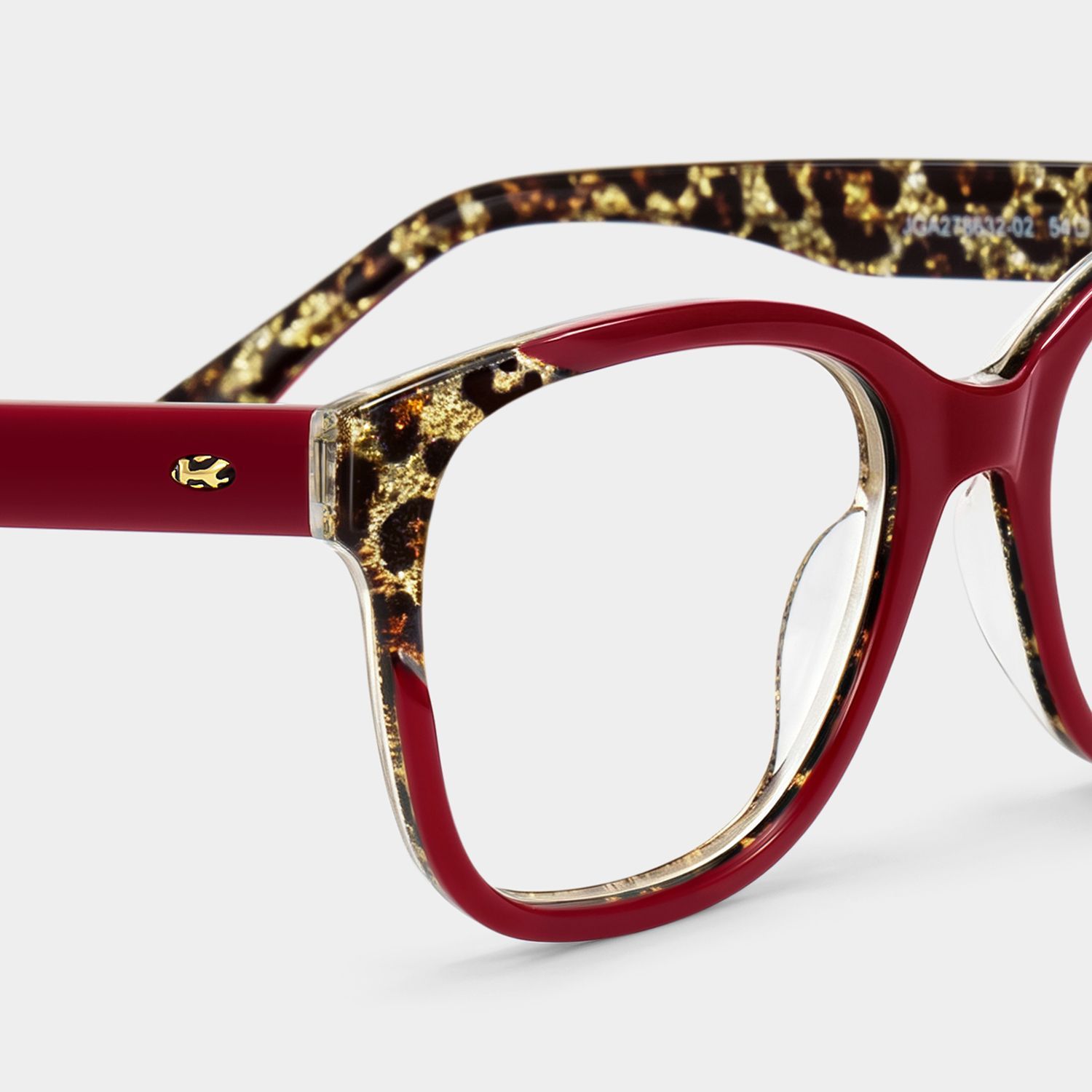 Ivy Rote quadratische Brille | ZEELOOL7