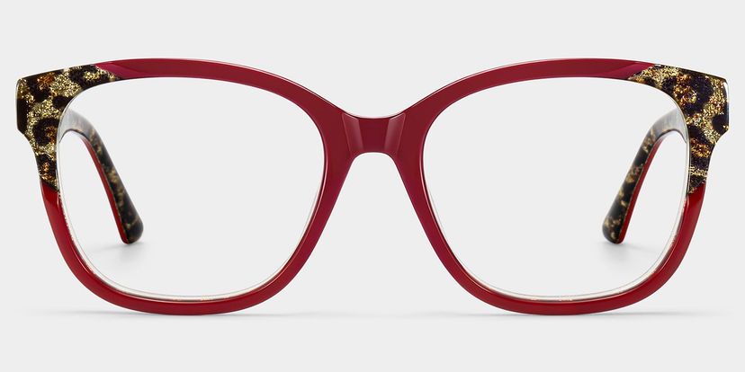 Ivy Rot Quadratisch Brille