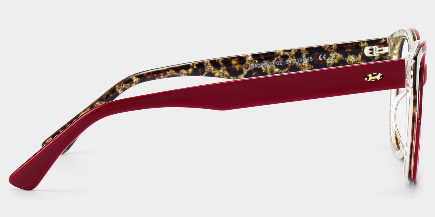 Ivy Rote quadratische Brille | ZEELOOL6