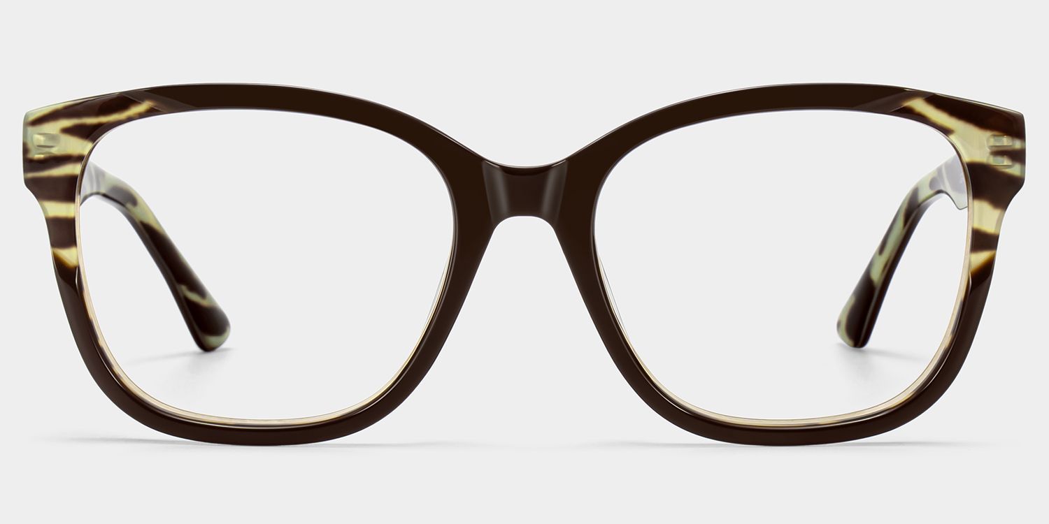 Ivy Braune Eckige Brille | ZEELOOL2
