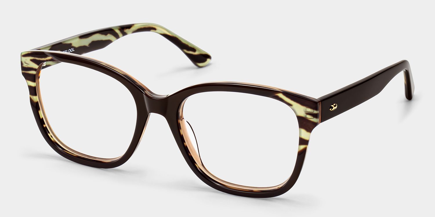 Ivy Braune Eckige Brille | ZEELOOL4