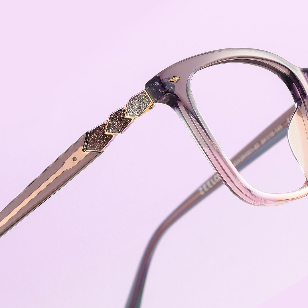 Theo Acetat Zweifarbige Rahmenbrille mit quadratischer Form | Zeelool7