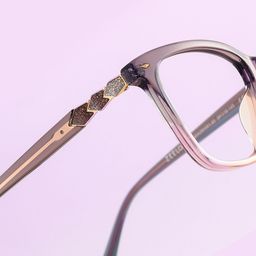 Theo Grau-Rosa Rechteckig Brille7
