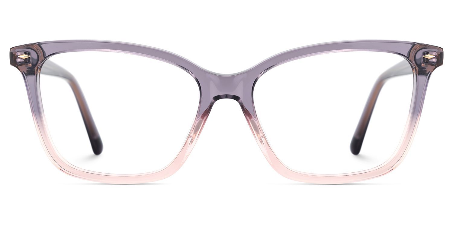 Theo Acetat Zweifarbige Rahmenbrille mit quadratischer Form | Zeelool1