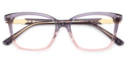 Theo Grau-Rosa Rechteckig Brille2