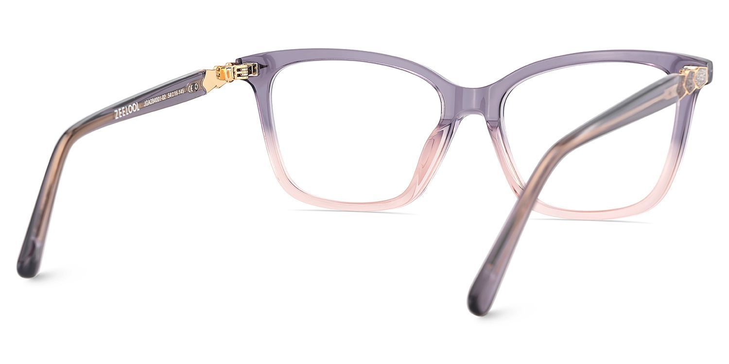 Theo Acetat Zweifarbige Rahmenbrille mit quadratischer Form | Zeelool5