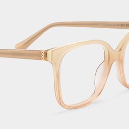 Caroline Beige Quadratisch Brille6