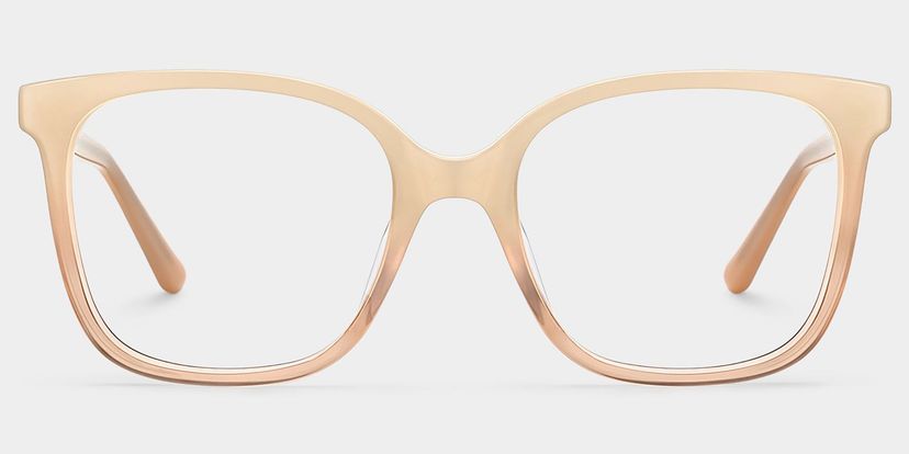 Caroline Beige Quadratisch Brille