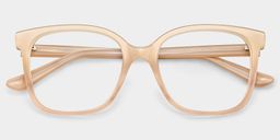 Caroline Beige Quadratisch Brille3