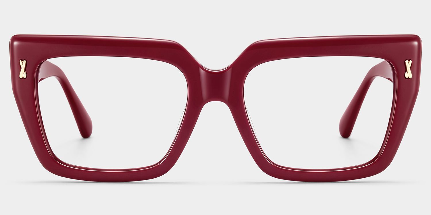 Ophelia Rote Quadratische Brille | ZEELOOL1