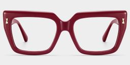 Ophelia Rot Quadratisch Brille1