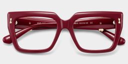 Ophelia Rot Quadratisch Brille2
