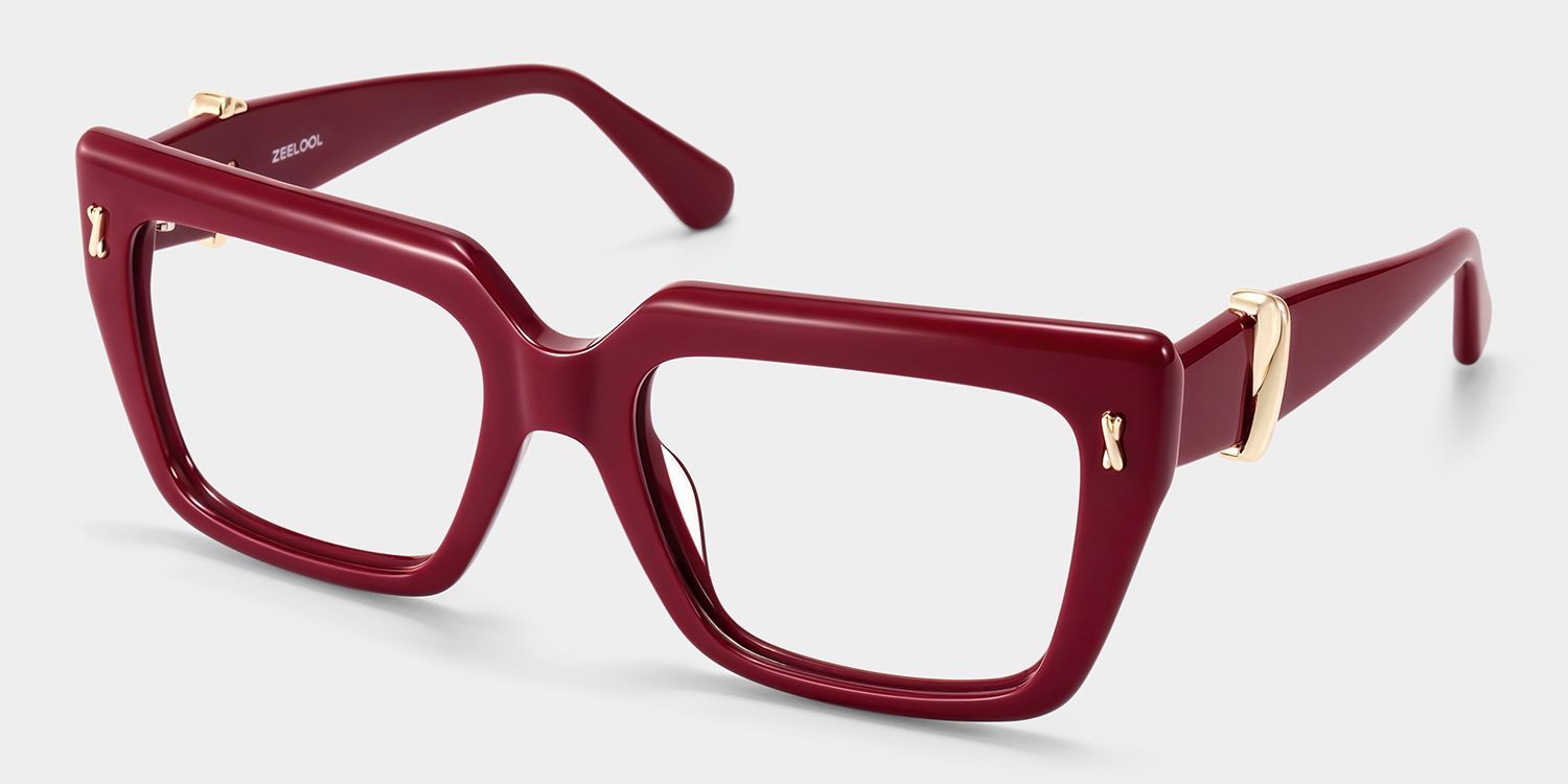 Ophelia Rote Quadratische Brille | ZEELOOL3