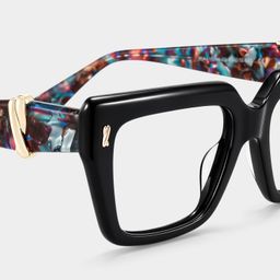 Ophelia Schwarz Quadratisch Brille6