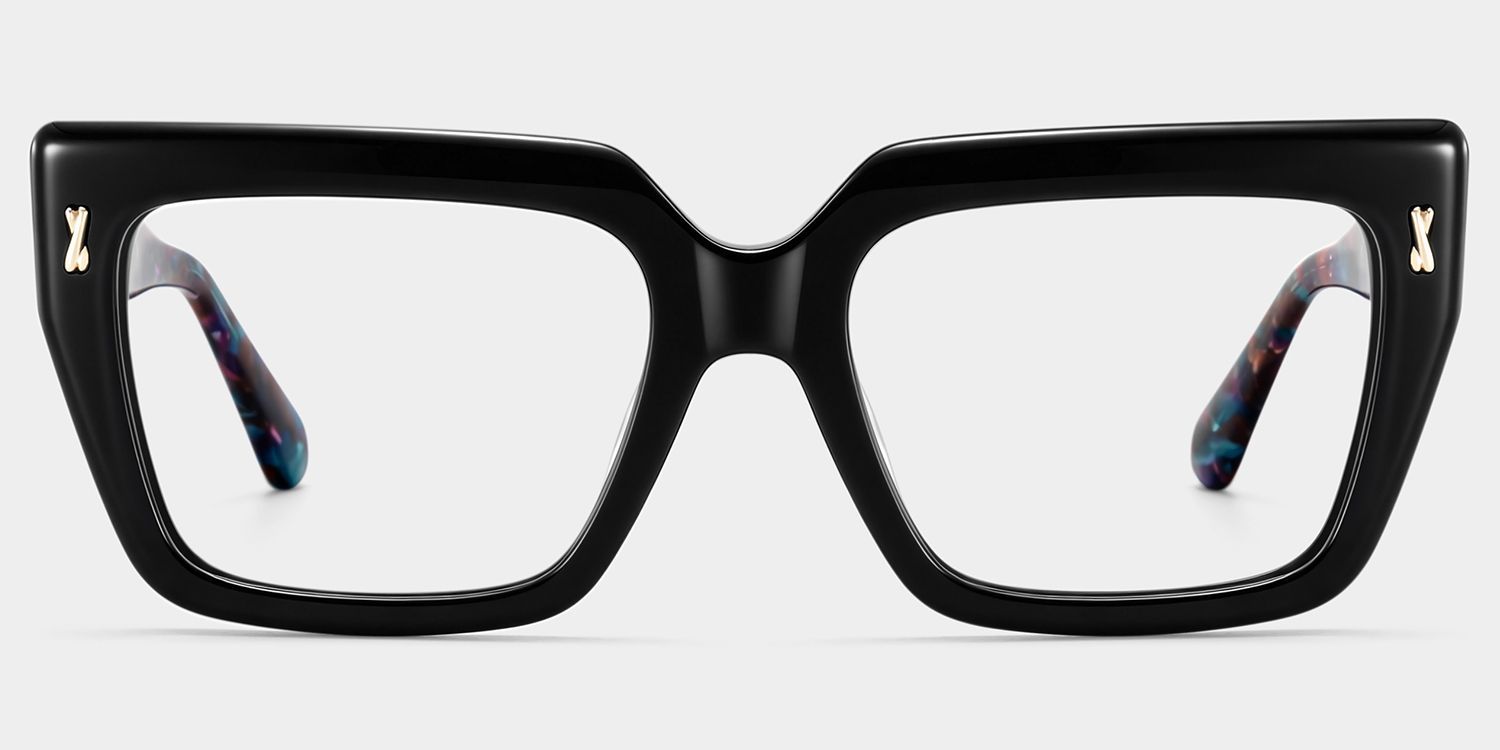 Ophelia Schwarze Quadratische Brille | ZEELOOL2