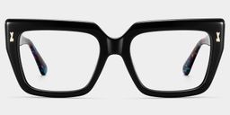 Ophelia Schwarz Quadratisch Brille2