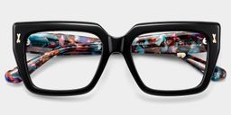 Ophelia Schwarz Quadratisch Brille3