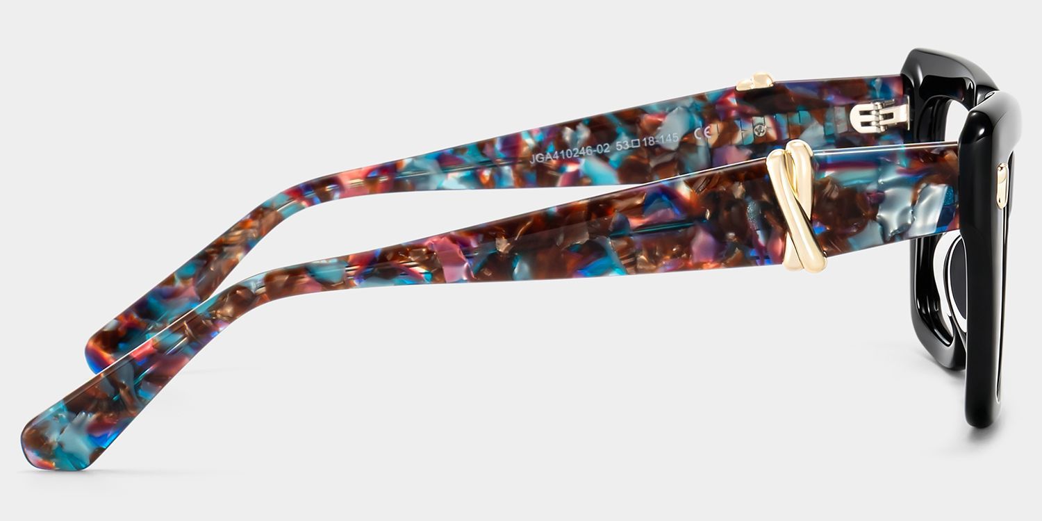 Ophelia Schwarze Quadratische Brille | ZEELOOL5