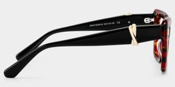Ophelia Rot-Tortoise Quadratisch Brille5