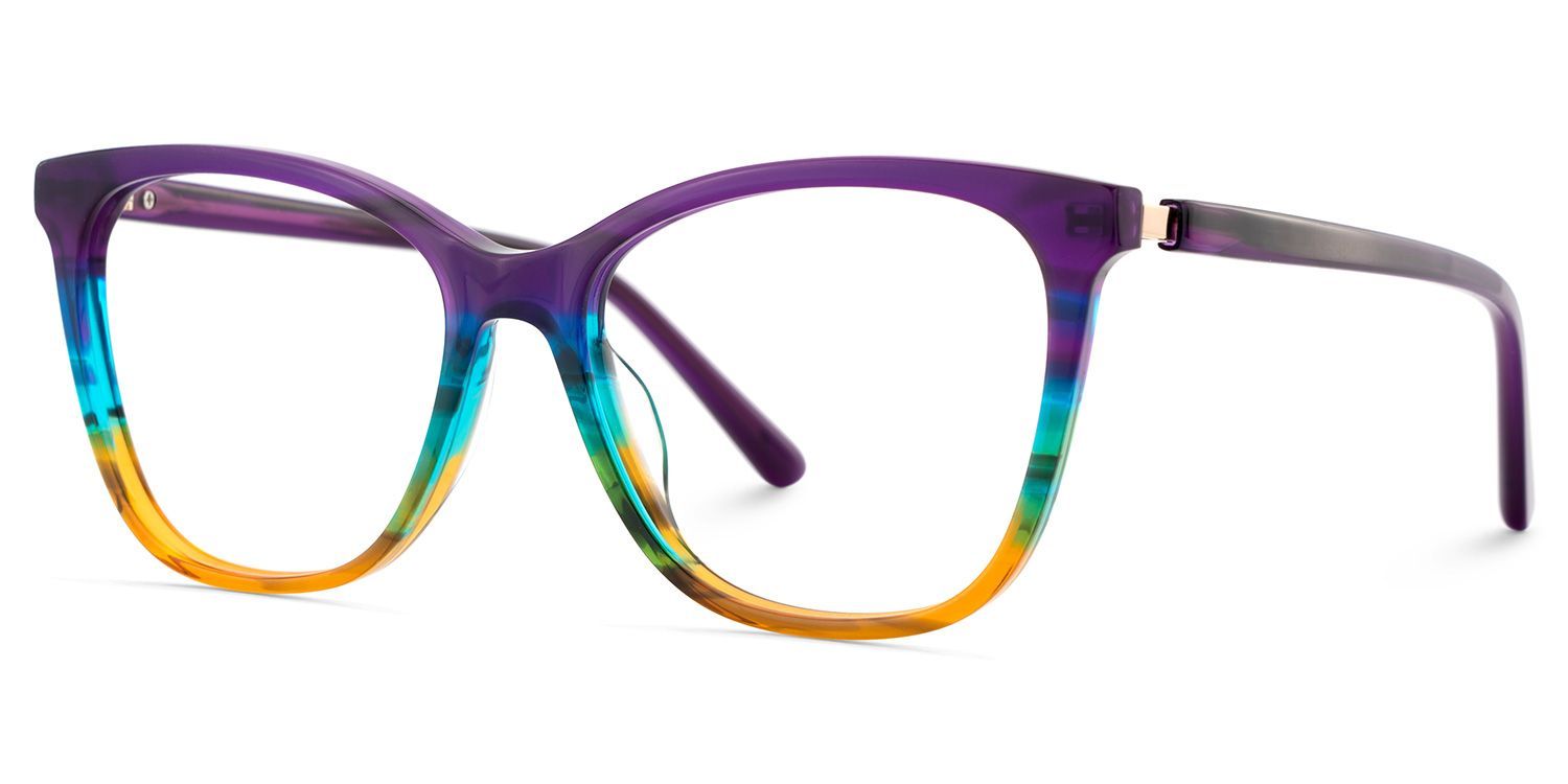 Gage Bunte Schmetterlingsbrille mit Farbrahmen für Damen | Zeelool3