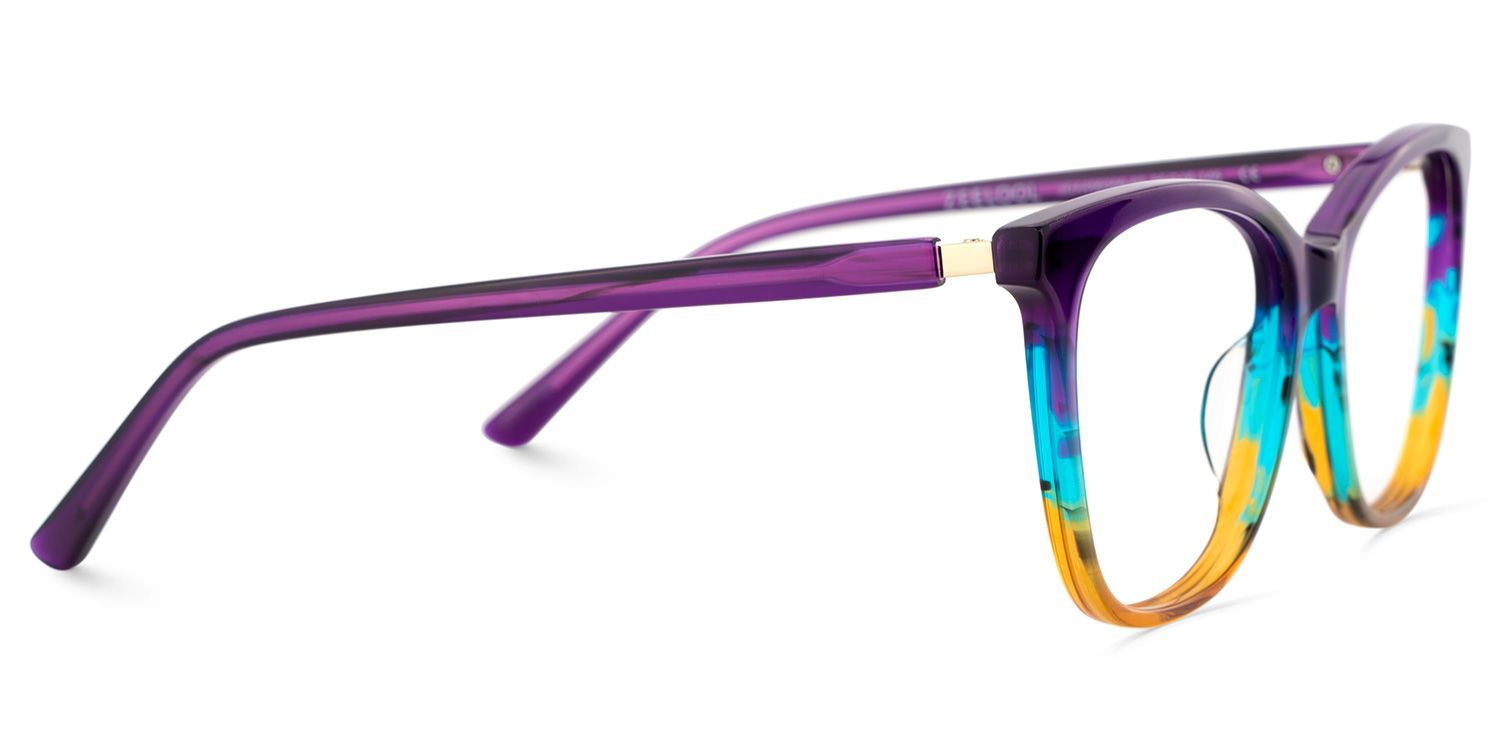 Gage Bunte Schmetterlingsbrille mit Farbrahmen für Damen | Zeelool4