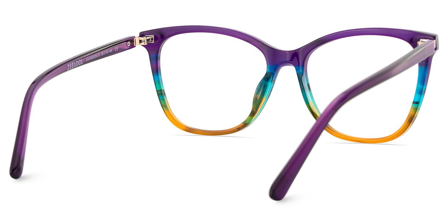 Gage Bunte Schmetterlingsbrille mit Farbrahmen für Damen | Zeelool5
