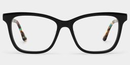 Faith Schwarz Rechteckig Brille2