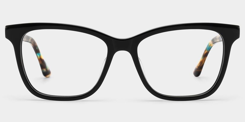 Faith Schwarz Rechteckig Brille