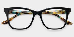 Faith Schwarz Rechteckig Brille3