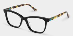 Faith Schwarz Rechteckig Brille4