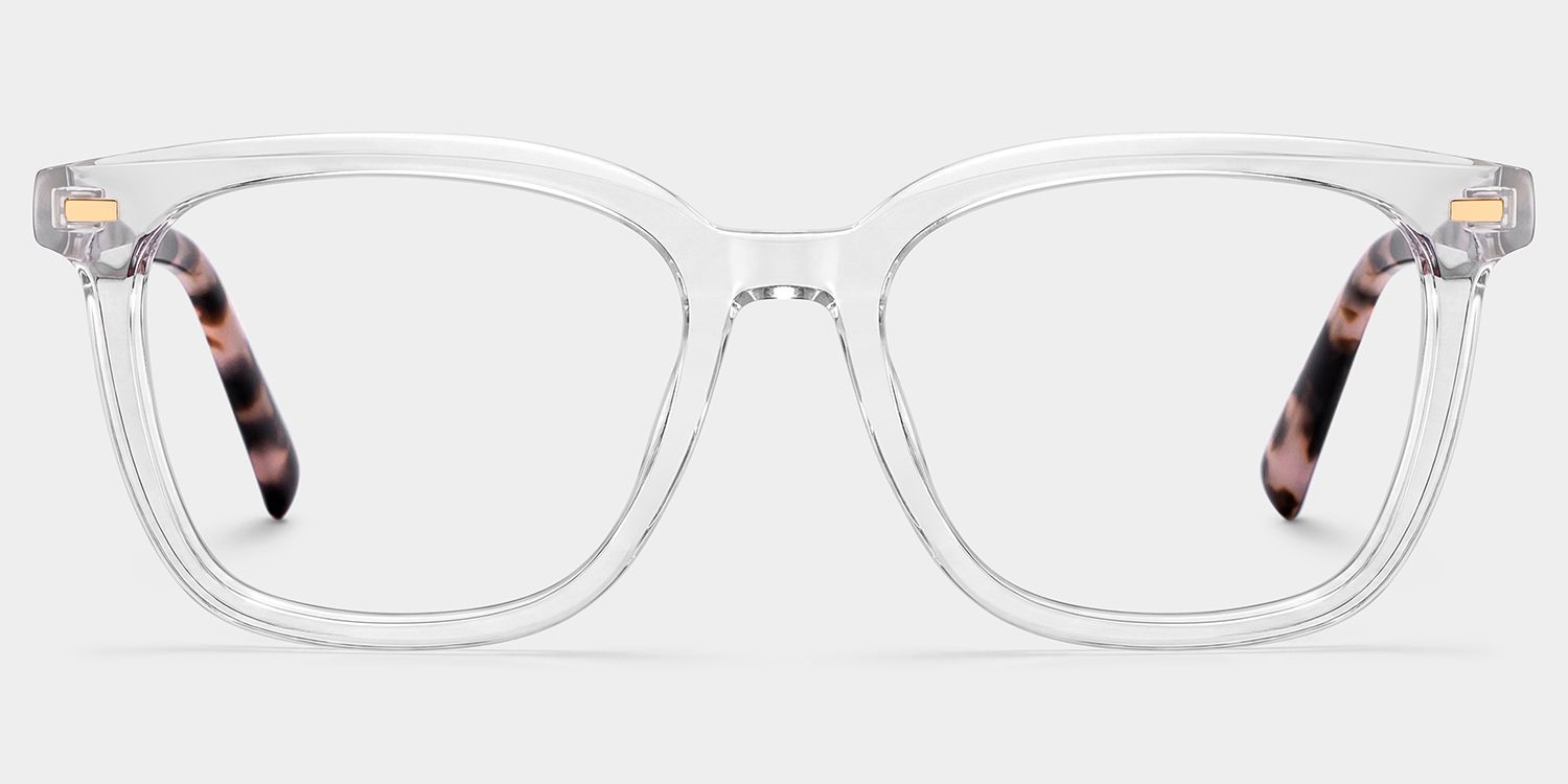 Lana Klare Quadratische Acetatrahmenbrille für Damen | ZEELOOL1