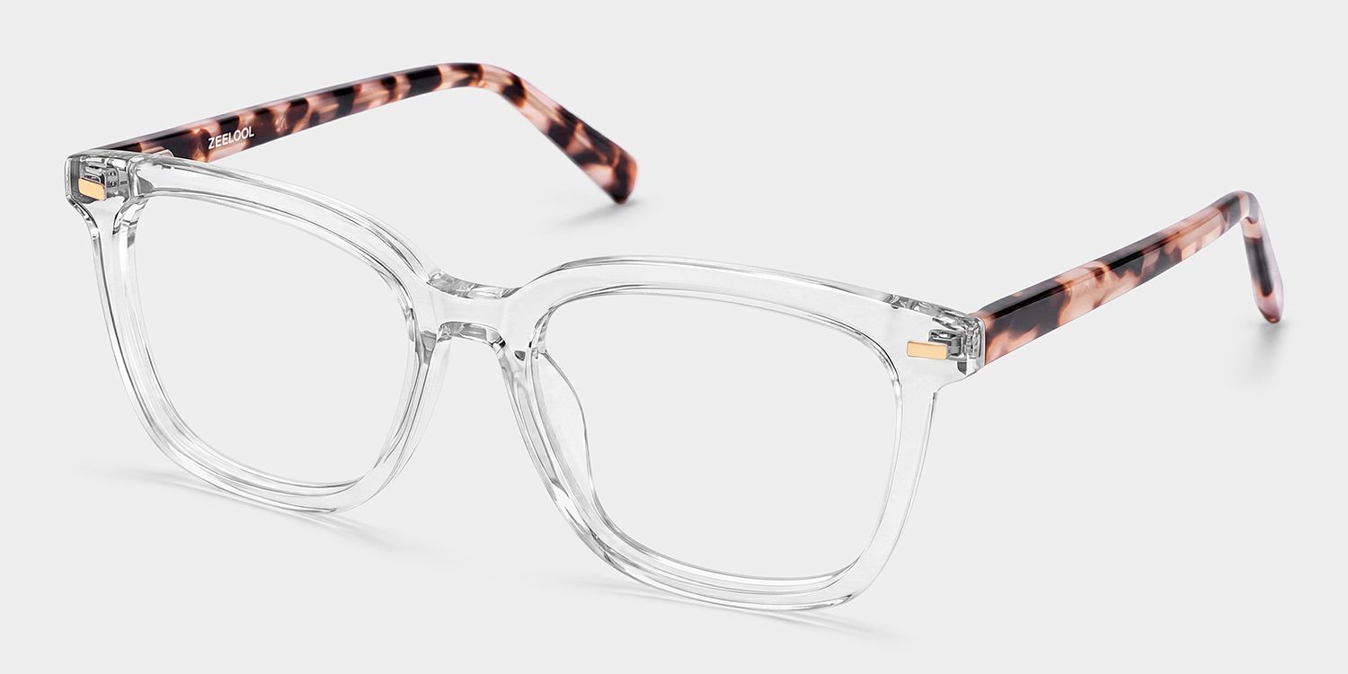 Lana Klare Quadratische Acetatrahmenbrille für Damen | ZEELOOL3