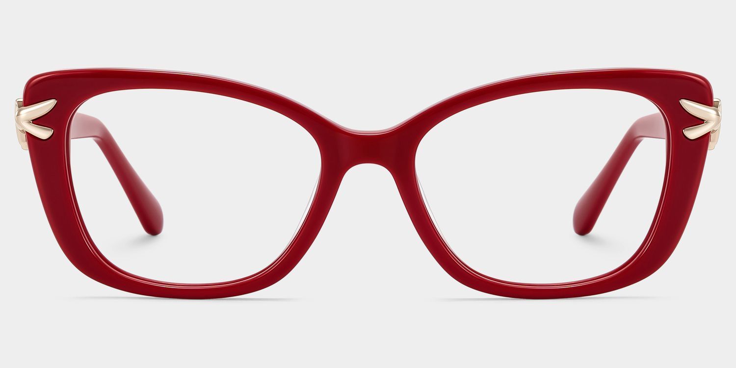 Isolde Rote Cat-Eye-Brille | ZEELOOL1