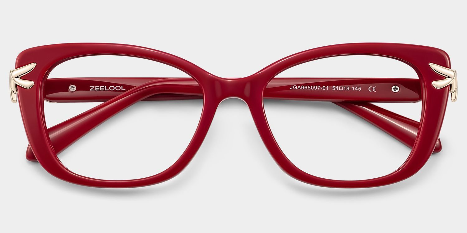 Isolde Rote Cat-Eye-Brille | ZEELOOL2