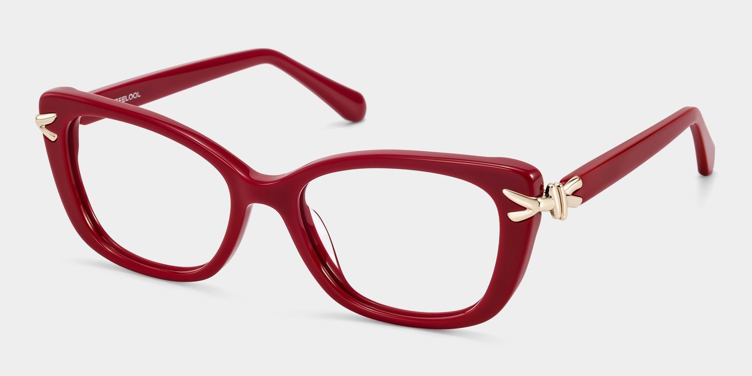 Isolde Rote Cat-Eye-Brille | ZEELOOL3
