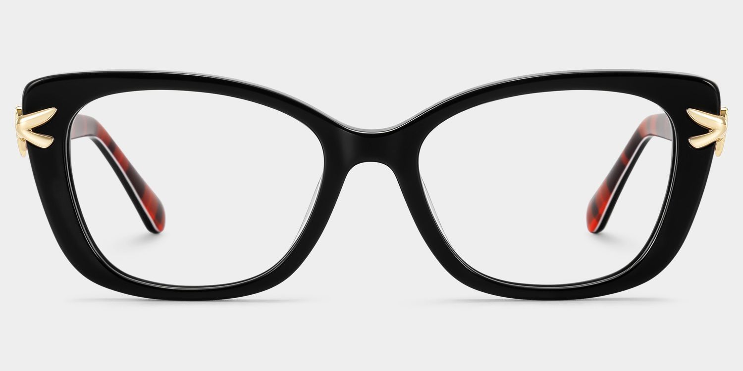 Isolde Schwarz Cateye Brille | ZEELOOL2