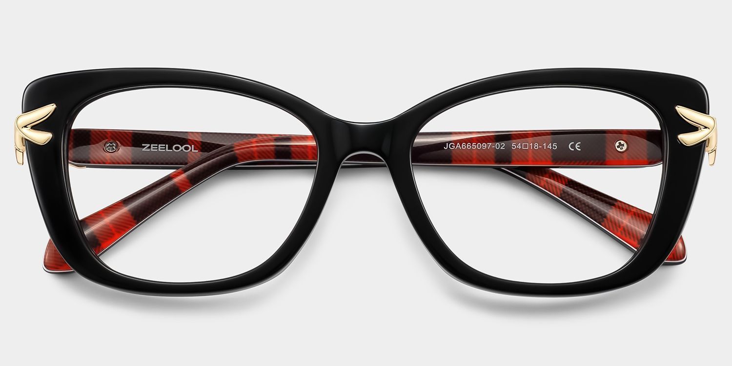 Isolde Schwarz Cateye Brille | ZEELOOL3