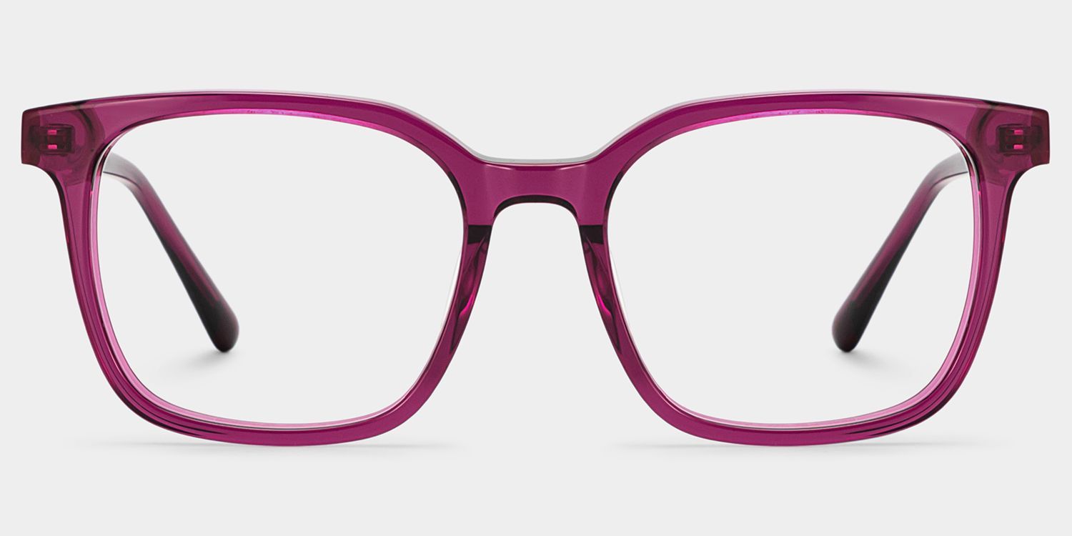 Freya Rote Quadratische Azetat-Brille für Damen | ZEELOOL2