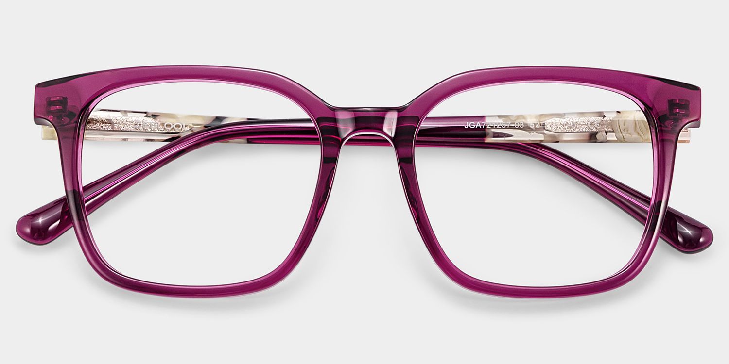 Freya Rote Quadratische Azetat-Brille für Damen | ZEELOOL3