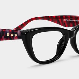 Amabel Schwarz Cateye Brille6