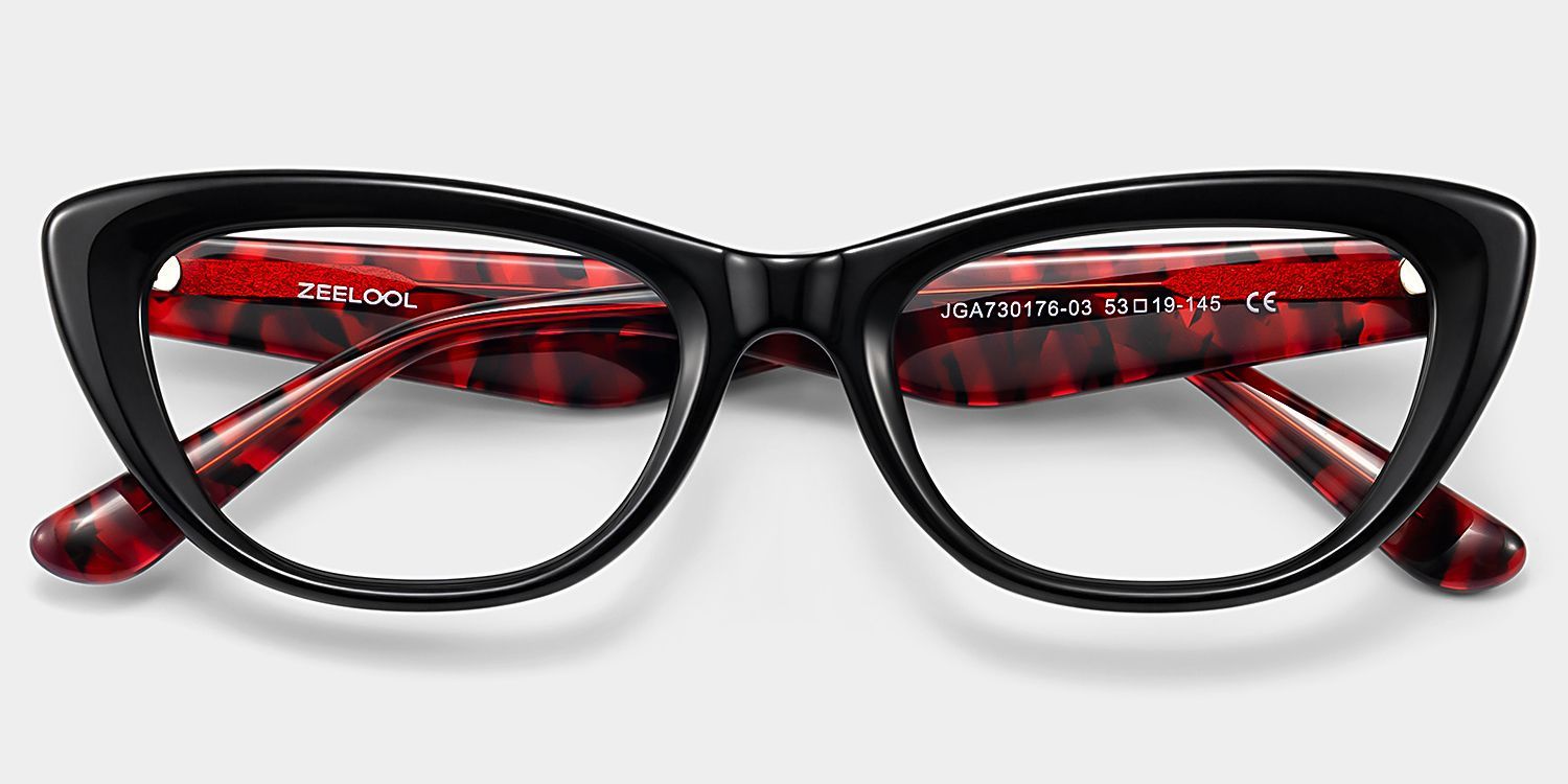 Amabel Schwarze Cat-Eye Brille | ZEELOOL3