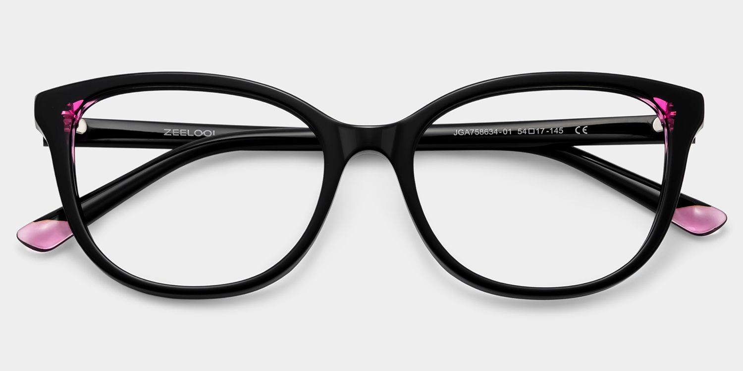 Brady Schwarz Rosa Brille mit Schmetterlingsform-Gestell | ZEELOOL3