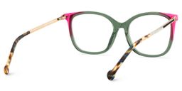 Nancy Grün-Rosa Quadratisch Brille4